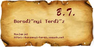 Borsányi Teréz névjegykártya