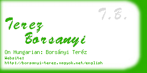 terez borsanyi business card