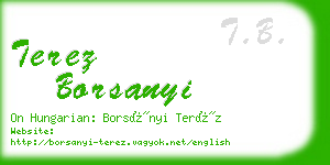 terez borsanyi business card